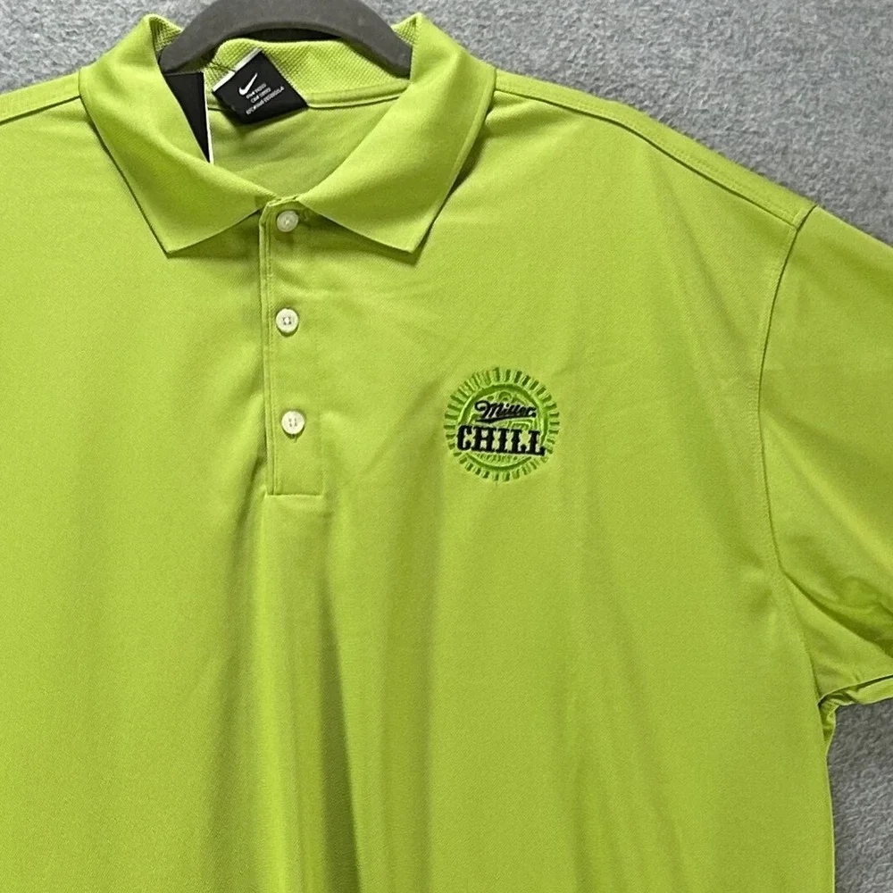 Nike Polo Shirt Miller‎ Chill Mens XL Lime Green Golf Sportswear Athletic